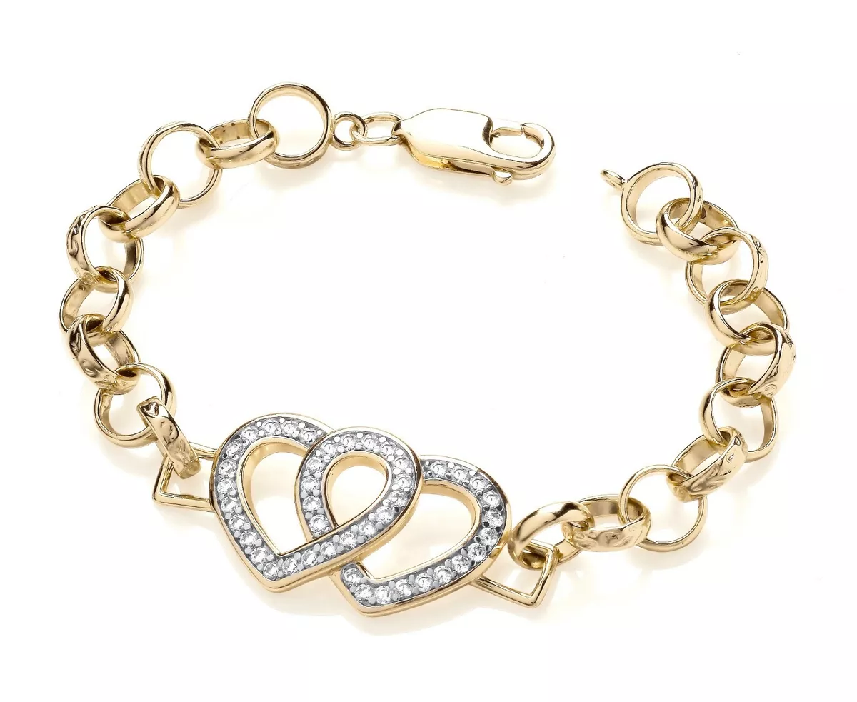 Plain 9ct solid gold double C belcher bracelet – BMC Jewellers