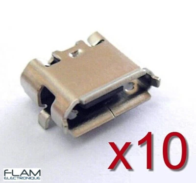10x connecteur à souder micro USB type B femelle / female connector to solder - Photo 1/4