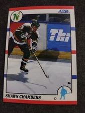 1990 Score American #57 SHAWN CHAMBERS Minnesota North Stars Hockey Card