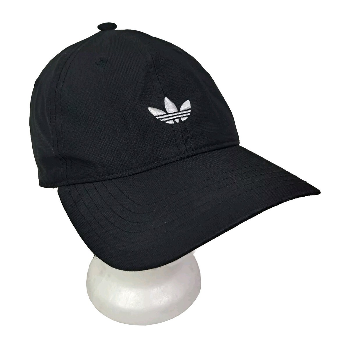 Adidas Embroidered Trefoil 3 Stripes Cap Blk White Adjustable Golf Gym Running Amazon.com: Adidas Men main image 3