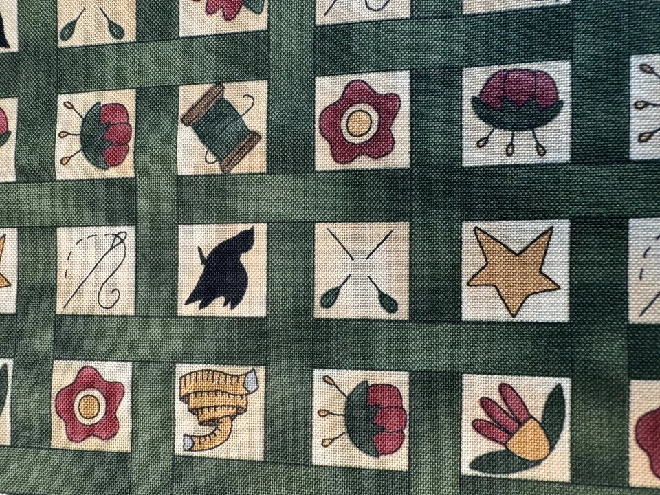 Hometown Quilts quilt fabric by Kathy Schmitz for Moda Fabrics 5793-13 green - Image 3 of 4