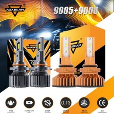 AUXBEAM LED Headlight Bulbs 9005 HB3 9006 HB4 High Low Beam for GMC Sierra 1500