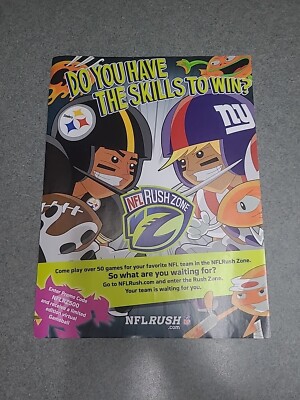 NFL Rush Zone Print Ad 2009 8x11  Great To Frame 