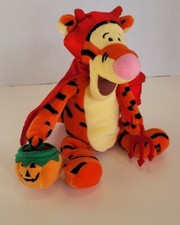 Disney Winnie the Pooh 9" Tigger Halloween Devil Bean Bag Plush Stuffed Animal