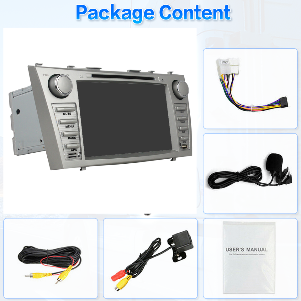 Car DVD CD Player GPS Radio Stereo Carplay w/ JBL AMP For Toyota Camry