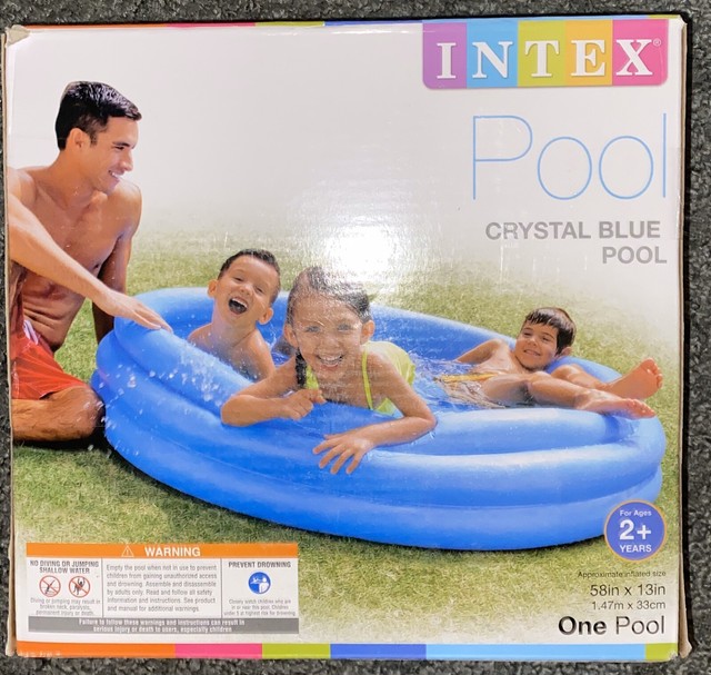 Intex Crystal Blue Inflatable Kiddie Pool 58" x 13" 87