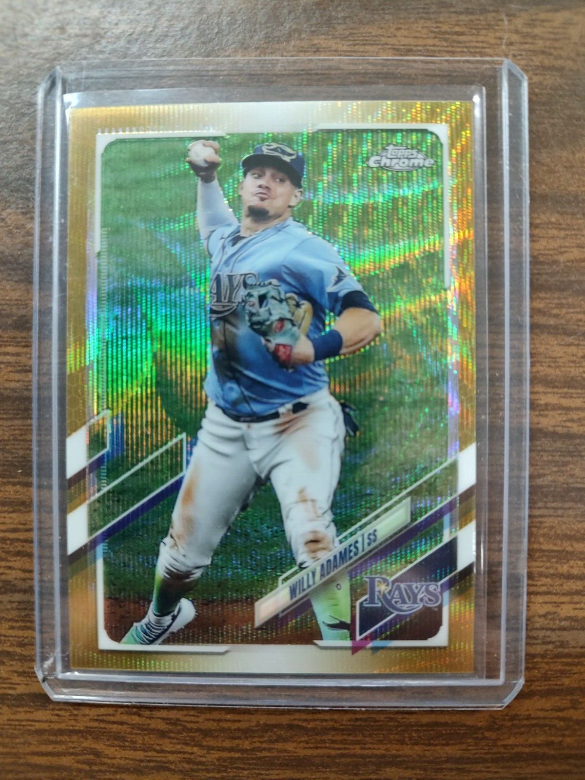 2021 Topps Chrome Gold Refractor #75 Willy Adames /50 Tampa Bay Rays