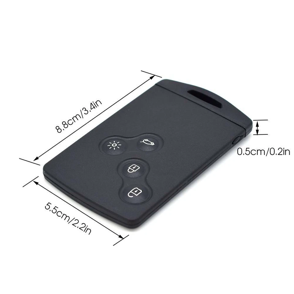 Replacement For Renault CLIO LAGUNA Megane 2,3 Scenic Button Key Card Case Shell - Image 2 of 4