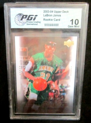 Lebron James 2003-04 Upper Deck Lebron James Set Rookie Card#3 PGI10!Cavaliers 