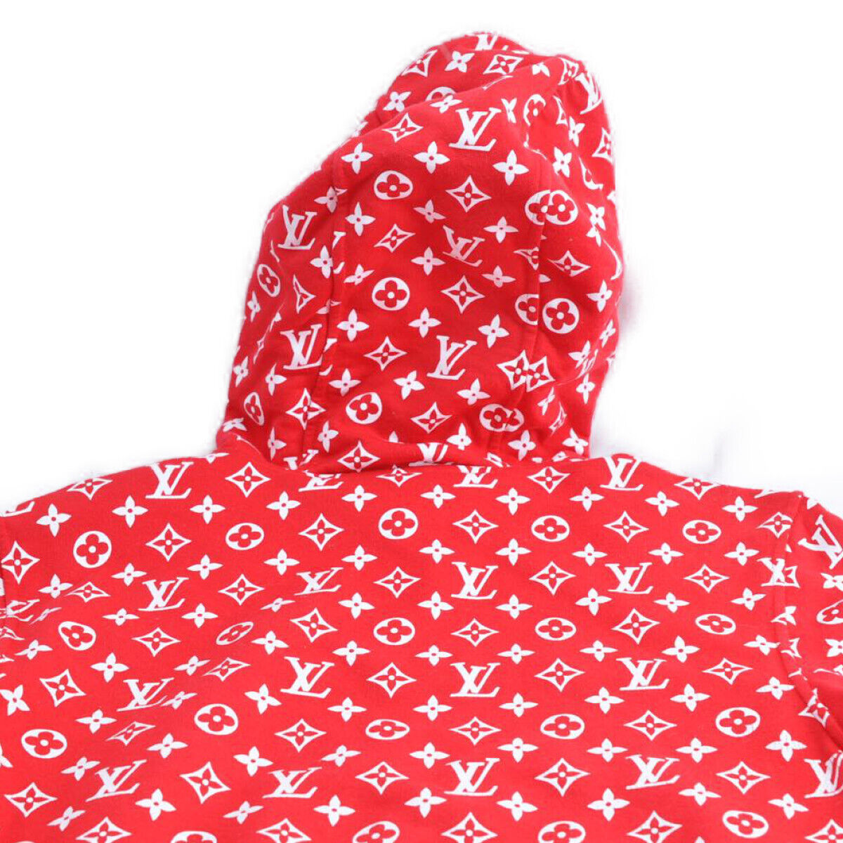 LOUIS VUITTON Supreme Box Logo Hoodie Red XXS LV Auth ak145 LOUIS VUITTON Supreme Box Logo Hoodie Red XXS LV Auth ak145