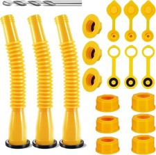 Gas Can Spout Replacement, Anti-Spill Gas Can Nozzle Replacement, 3-Kit Gas Can