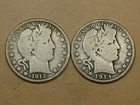 2 Barber Half Dollars: 1912 & 1914-s.  #12