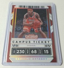 2020 Contenders Draft Picks CARMELO ANTHONY Campus Ticket #42 Variation Lakers