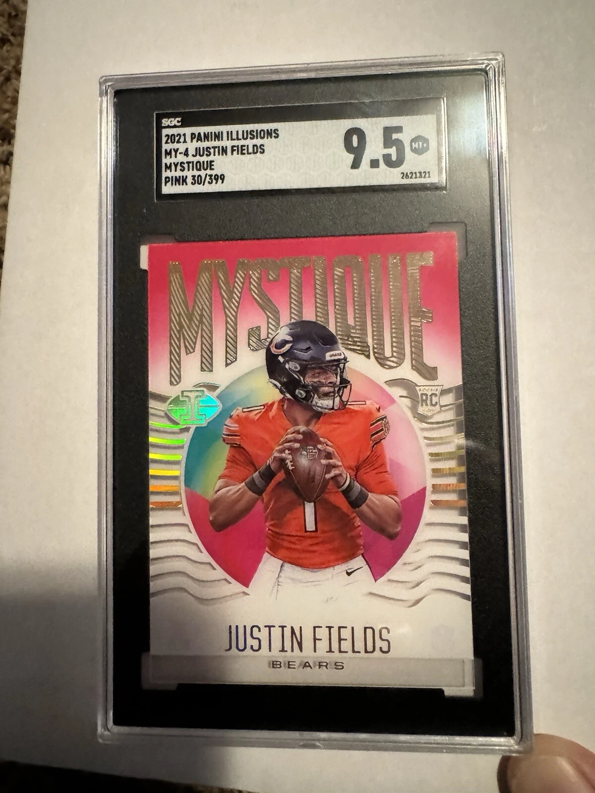 Justin Fields Panini Illusions Mystique #MY4 Pink