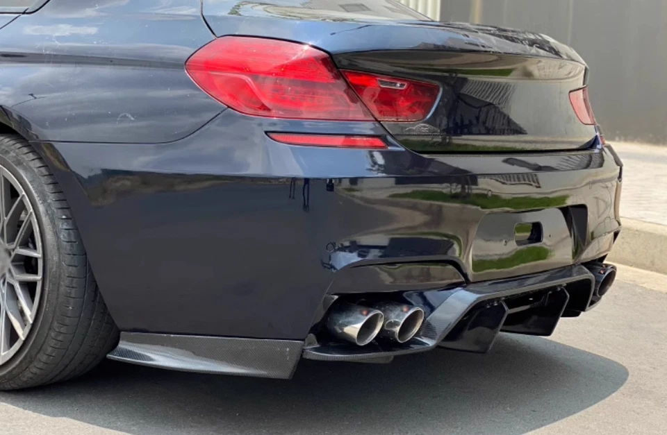 Labio difusor parachoques traseros de fibra de carbono 13-16 para BMW F12 F06 M6 PSM estilo cupé Foto 2 de 4