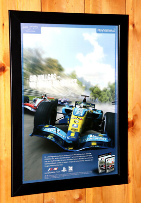 Formula One 06 Rare Small Poster / Old Ad Page Framed PlayStation 2 PS2 PSP