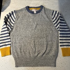 Cat Jack Sweater Boys Size 4/5 Youth XS Gray Stripes