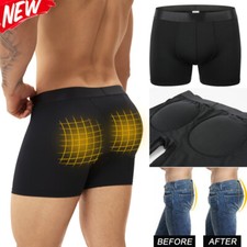 Butt Lifter Mens Padded Underwear Boxer Briefs Shorts Hip Booty Shaper Shapewear