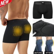 Butt Lifter Mens Padded Underwear Boxer Briefs Shorts Hip Booty Shaper Shapewear
