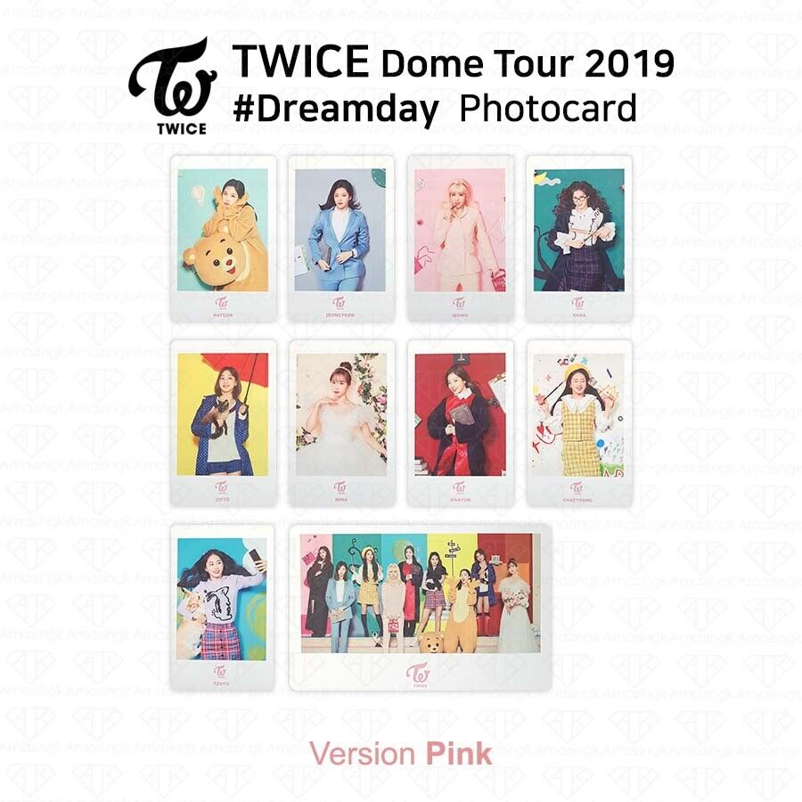 TWICE Dome Tour 2019 #Dreamday Japan Official Photocard Pink Ver Momo Sana  Mina