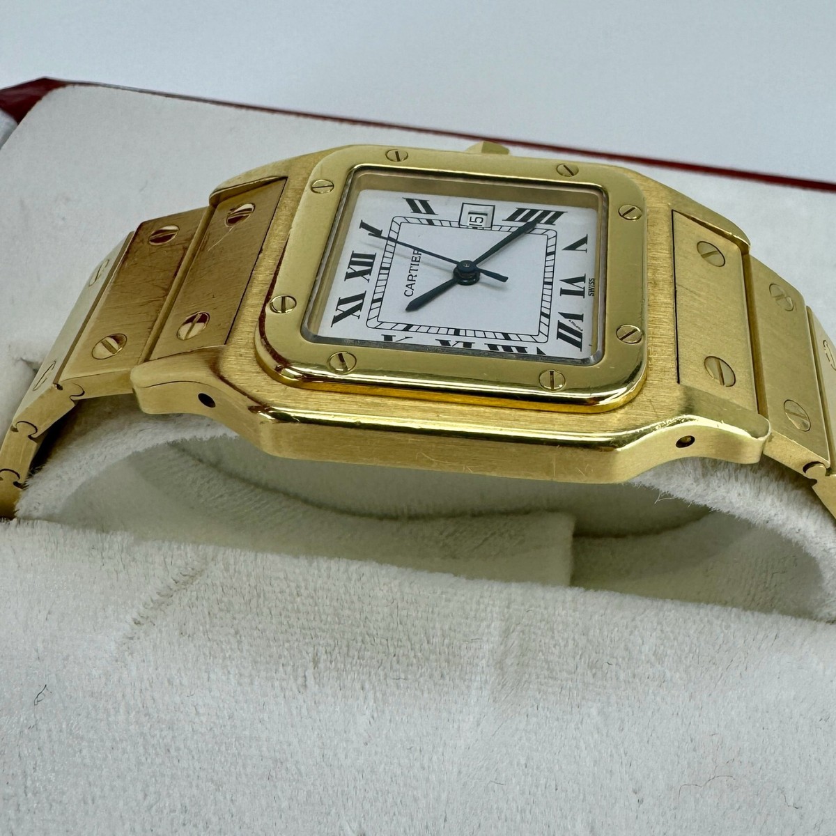 Cartier AT SERVICE Or Massif 18k Yellow Gold Watch Automatic White