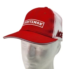 Craftsman Ace Hardware Snapback Mesh Trucker Hat Cap ~ Red & White