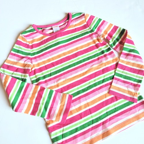 Gymboree Girls 6 Cheery All the Way Pink Striped Tee Shirt NWT Vintage Long Sl - Picture 2 of 2