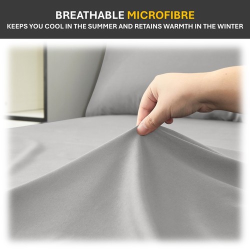 4 Pack Pillow Cases Brushed Microfibre Plain Pillowcases Envelope Close 50x75cm - Picture 26 of 74