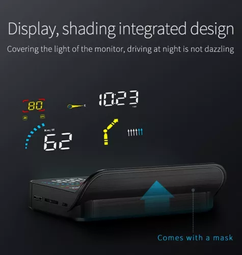 Head Up Display Projector Car Sync Speedometer Universal HUD GPS Navigation OBD - Picture 7 of 12