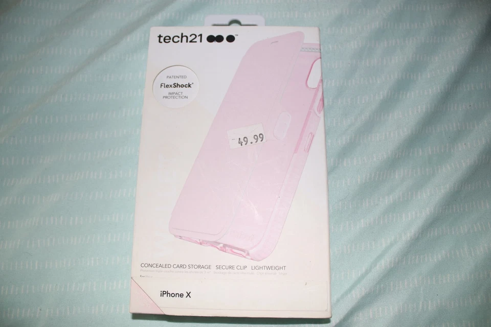 NEW Tech21 Evo Wallet Case for Apple iPhone X📲 Pink Drop Protection - Image 2 of 4