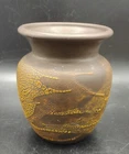 Vtg MCM Small Lava Glaze Haeger Style Earth Wrap Pottery Vase 5.5"