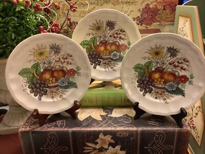 Spode/Copeland~ REYNOLDS ~Fruit & Flowers~England/2188~Bread & Butter Plate~6.5''