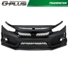 Type R Style Front Bumper Cover Kit For 2016-2021 Honda Civic Sedan 10th