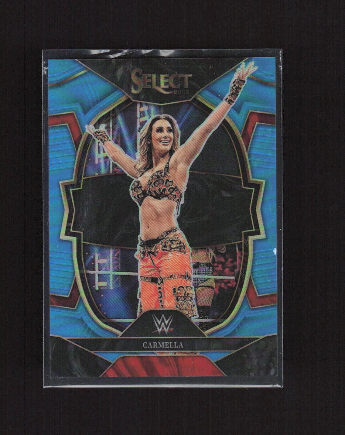 2023 Panini Select WWE Carmella #18 Light Blue Prizm /249 (Concourse)