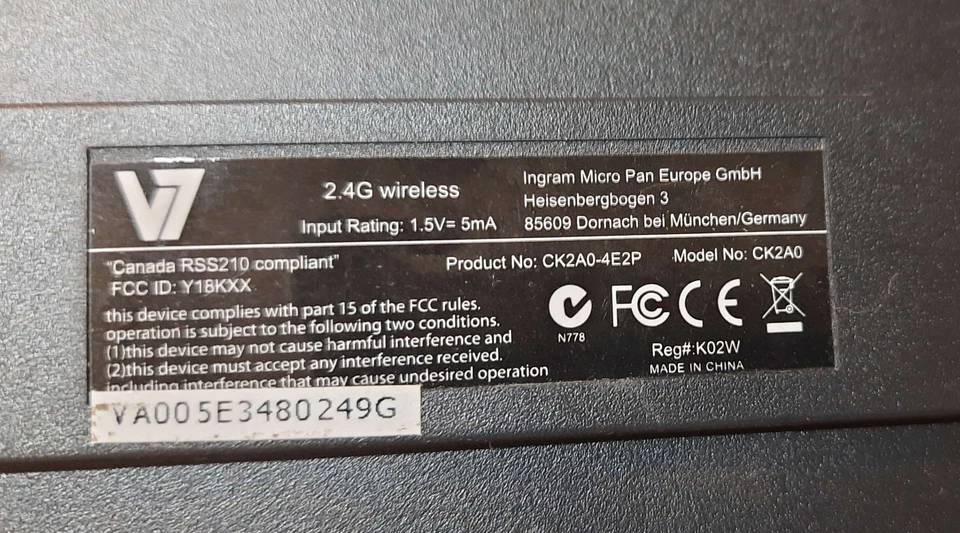 Wireless Tastatur und Maus V7 - Bild 3 von 3