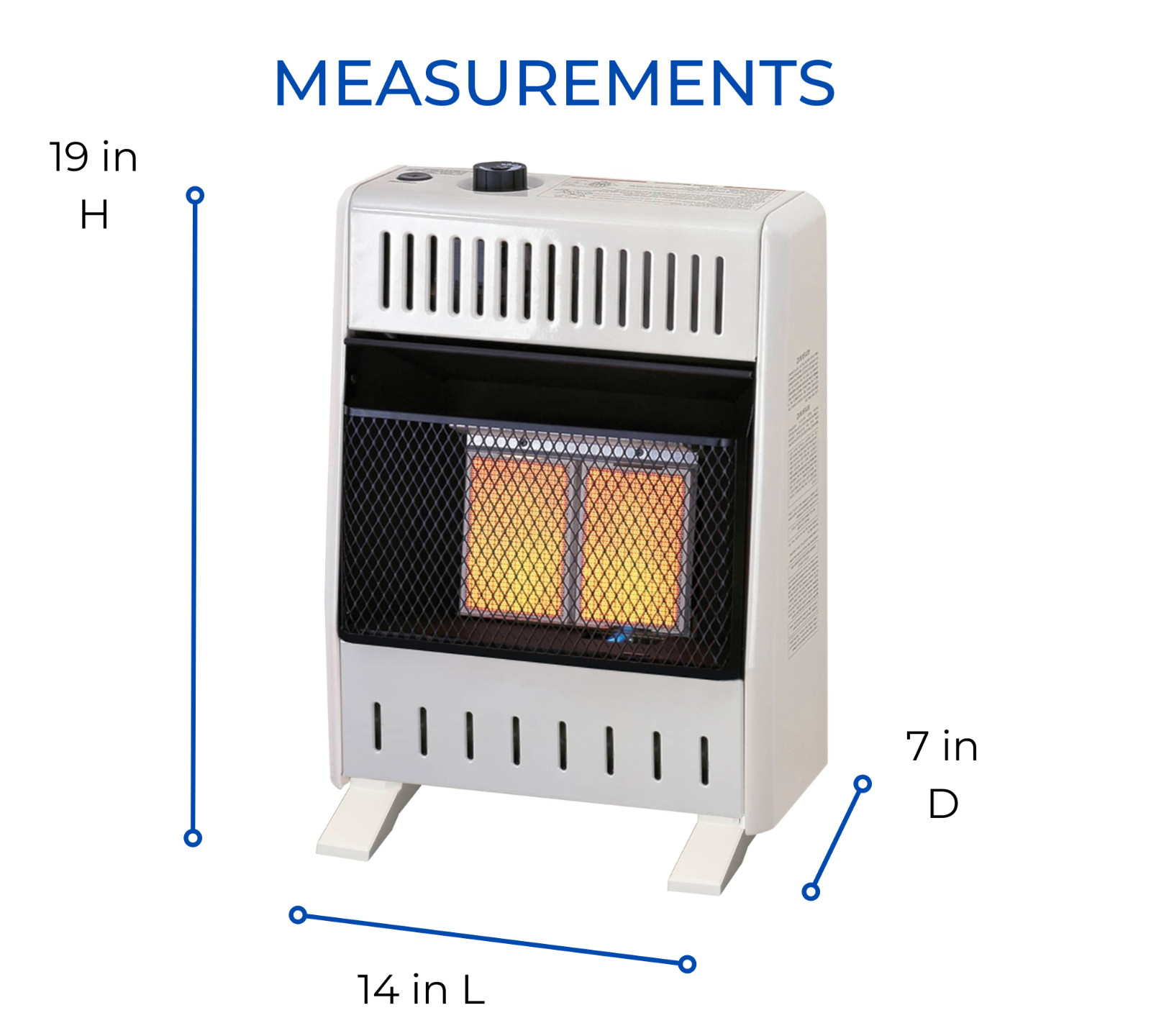 ProCom Propane Ventless Infrared Plaque Heater, 10K BTU, T-Stat, ML100TPA-B
