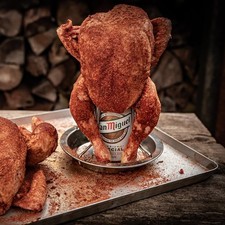 Soporte vertical para parrilla de pato y pavo apto para pavo pequeño
