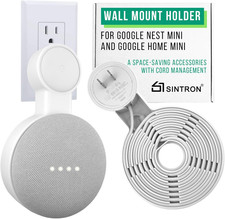 2X Outlet Wall Mount Holder for Nest Mini and Home Mini, Space-Saving Accessory