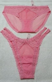 LOT of 8  NWT VICTORIA'S SECRET COTTON LACE VARIETY PANTIES L MULTICOLOR  $110