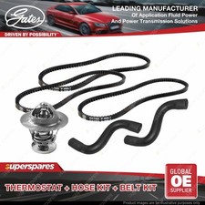 Gates Thermostat + Radiator Hose Drive Belt Kit for Toyota Hilux LN65 2.4L 84-86