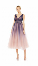 Mac Duggal 20403 - Ombre A-Line Midi Dress NWT Size 6