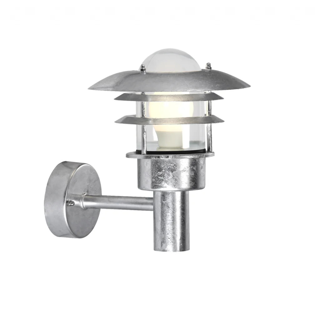 Outdoor Light Silver Lonstrup 22 Wall IP44 Galvanized Steel Nordlux 71431031