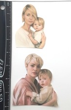 Lot of 2 Mothers Holding Infant Babies SINGLE LAYER Embellishments 692