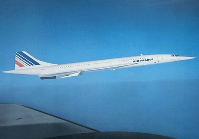 Air France Concorde Poster, ca. 84x60 cm, auf Sperrholzplatte aufgezogen