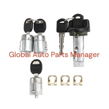 Ignition Switch Cylinder & 3 Door Lock Set W/2 Keys For Suburban Tahoe 98~99