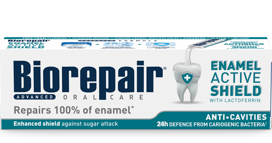 Biorepair Advanced Enamel Active Shield Toothpaste With Lactoferrin 75ml