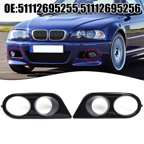 Fog Lamp Frame ABS Black Light Not For E46 CSL Bumper Not For E46 Regular Bumper - Picture 4 of 11