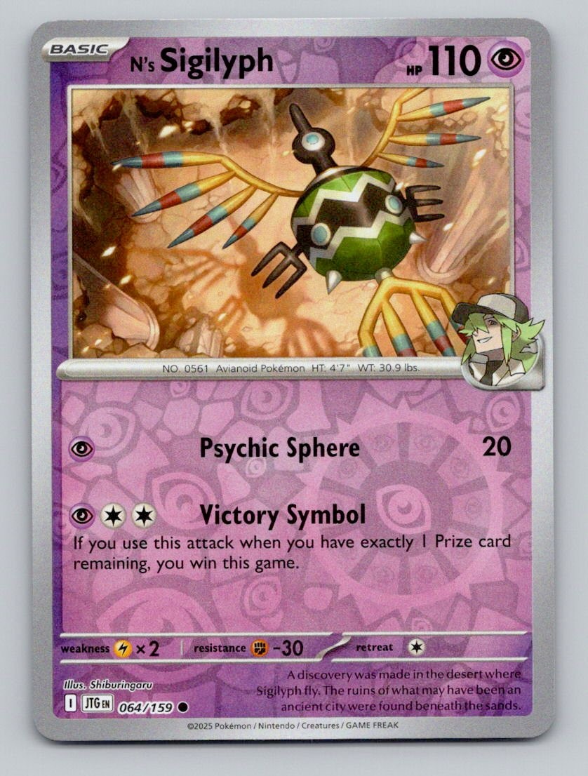 Reverse Holo N's Sigilyph 064/159 Common Journey Together Pokemon