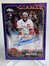 2024 Topps Chrome Update Series - Autographs Luis Matos #AC-LM Purple Speckle...