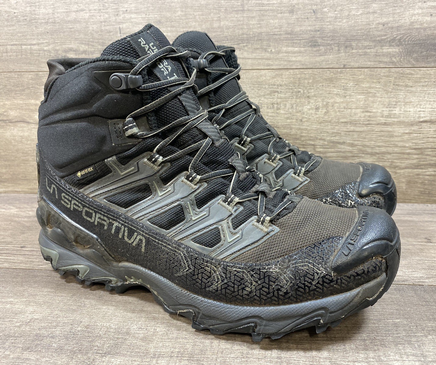 Botas de Senderismo Impermeables La Sportiva Ultra Raptor 2 GTX Zapatos Negros Para Hombres Talla 10 Anchas